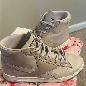 Reebok Light Beige High-Top Sneakers